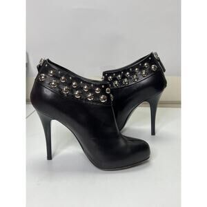 Giusseppe Zanotti Studded Heeled Leather Booties 36